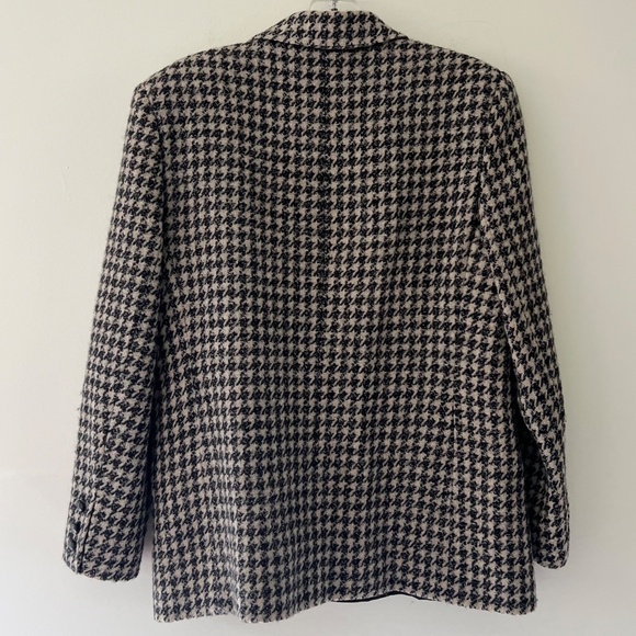 Vintage 70s Giorgio Saint Angelo100% Wool Houndstooth Blazer Size 6 (vintage 10) - Picture 5 of 8